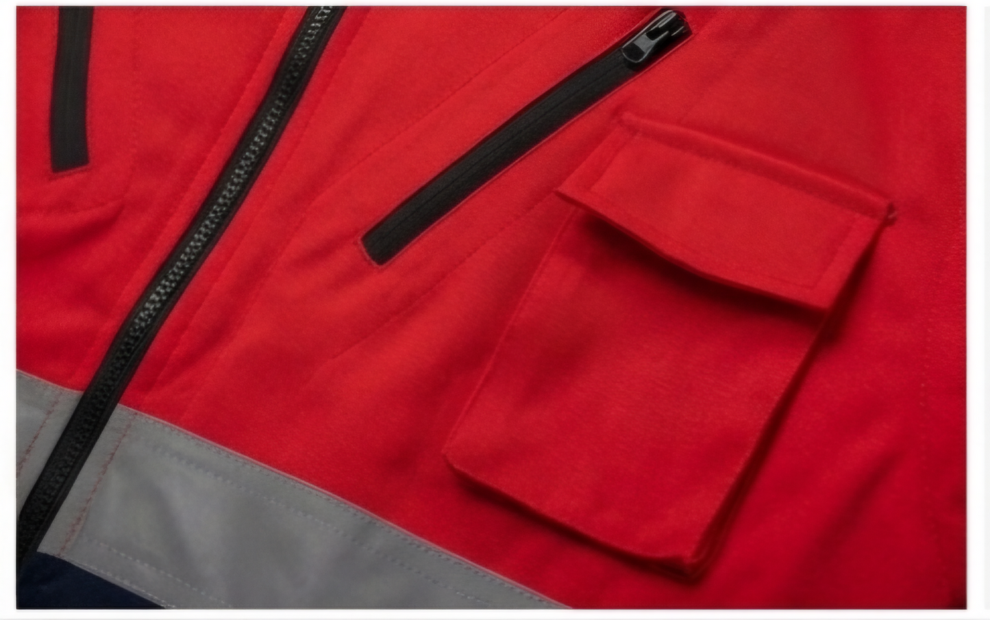 Two tone Reflective Bunny Jacket (Red and Navy)