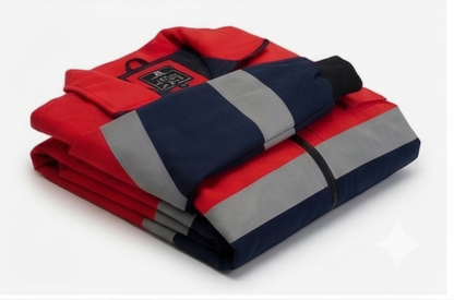 Two tone Reflective Bunny Jacket (Red and Navy)