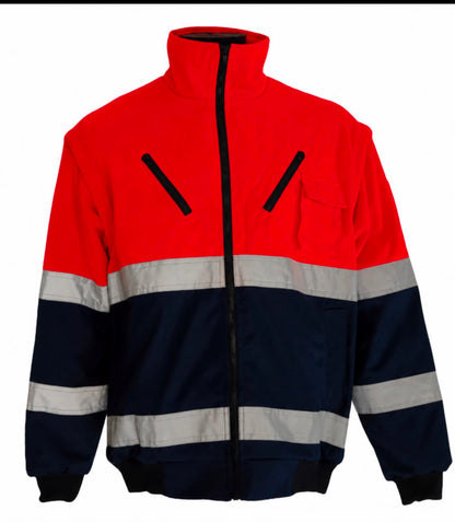 Two tone Reflective Bunny Jacket (Red and Navy)