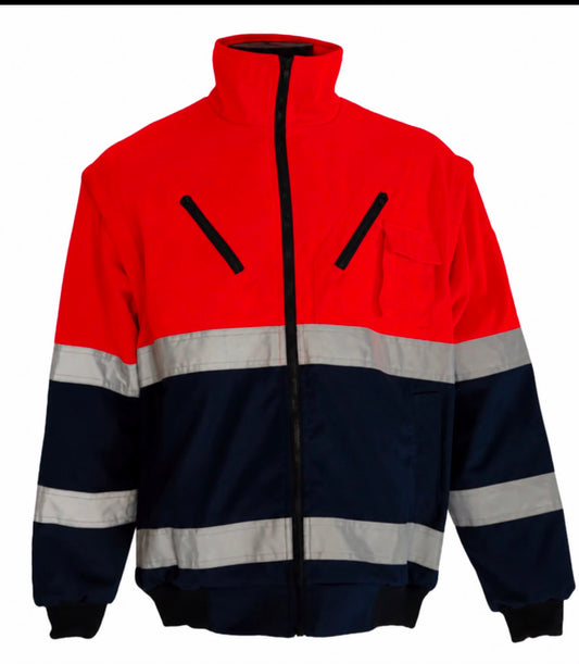 Two tone Reflective Bunny Jacket (Red and Navy)
