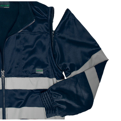 Javlin - Hi-Vis Fleece Lined Bomber Jacket - Navy
