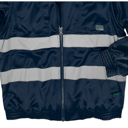 Javlin - Hi-Vis Fleece Lined Bomber Jacket - Navy