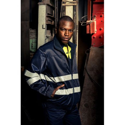 Javlin - Hi-Vis Fleece Lined Bomber Jacket - Navy