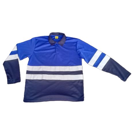Hi-Vis Two Tone Work Long Shirt with Reflective Tape