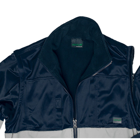 Javlin - Hi-Vis Fleece Lined Bomber Jacket - Navy